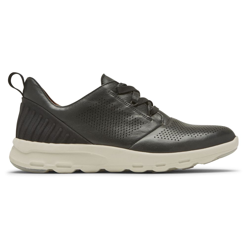 Rockport Pulsetech Tie - Womens Sneakers - Black - NZ (IAU-739645)